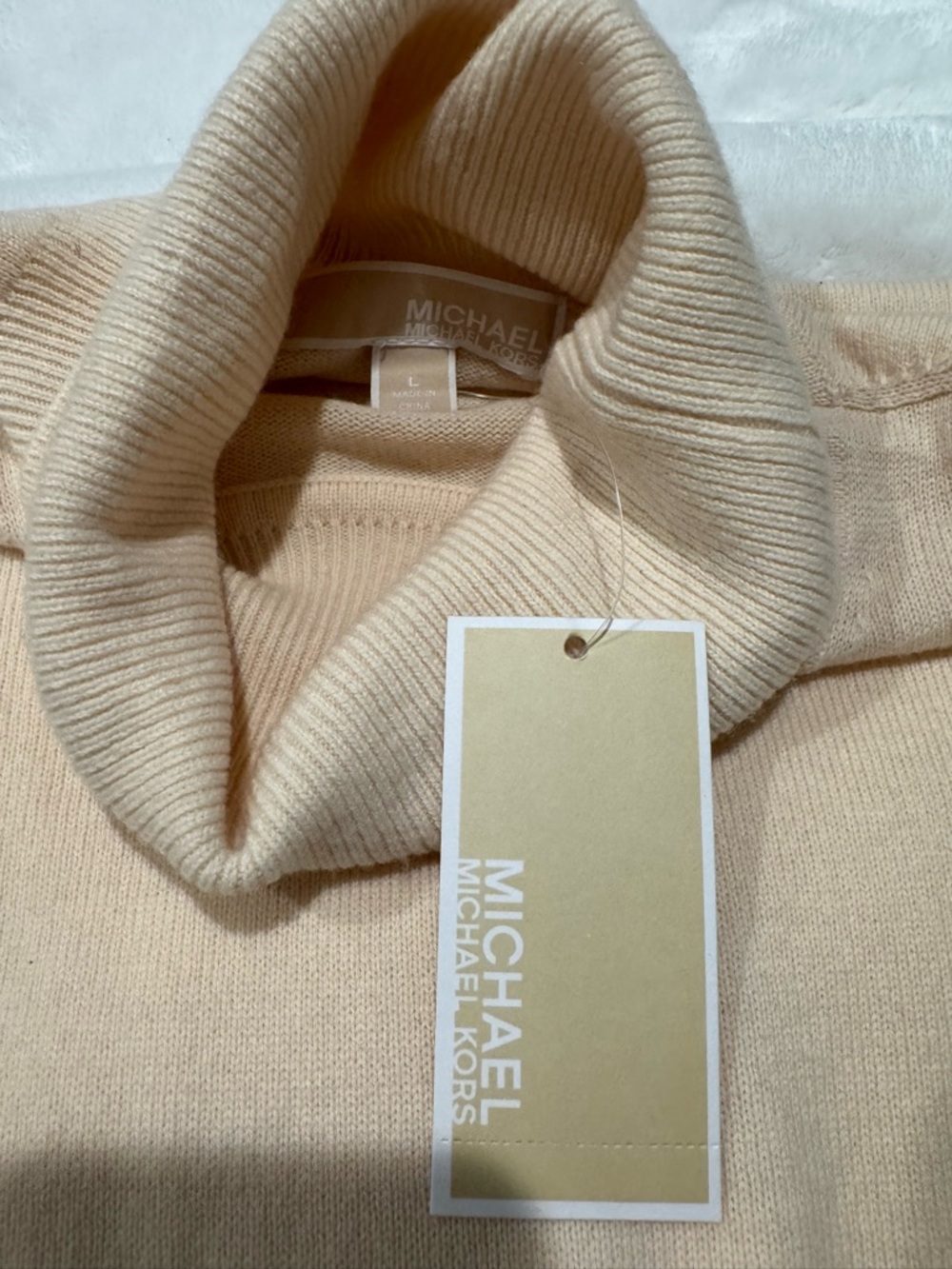 MICHAEL Michael Kors Cream Turtleneck Sweater